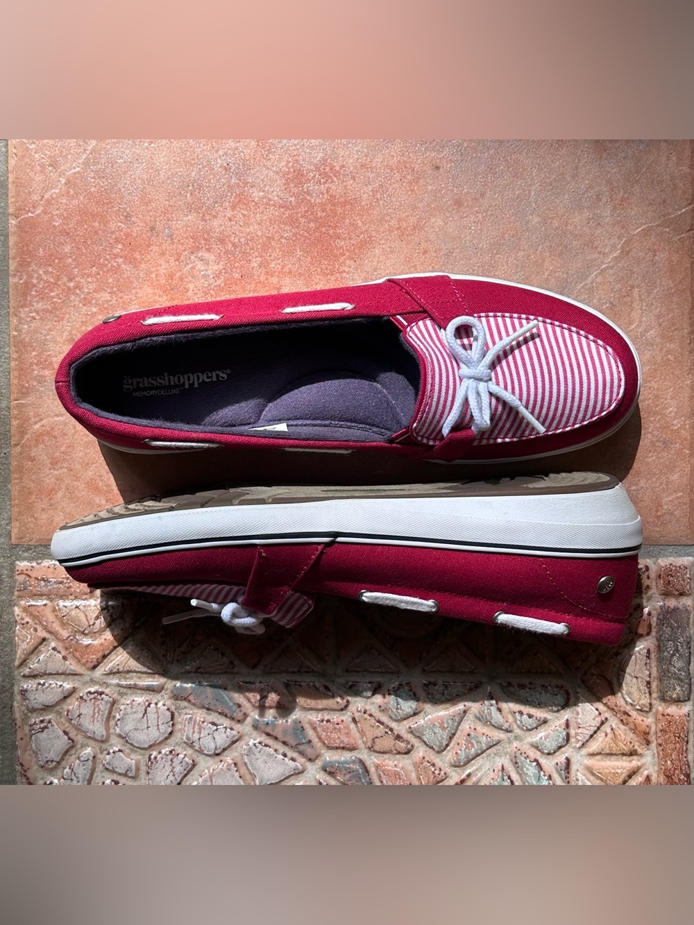 Slip-on canvas casual Grasshoppers by Keds. Size 8.